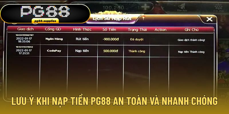 Những lưu ý quan trọng để nạp vốn thành công